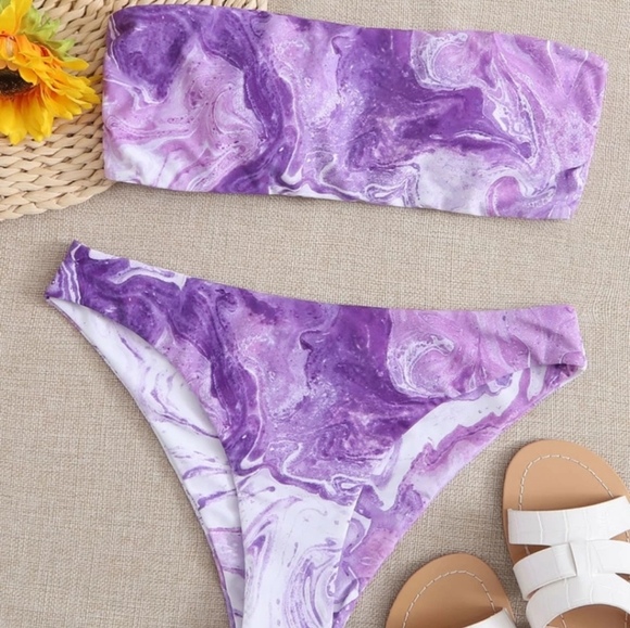 SHEIN Other - Marble Bandeau bikini set